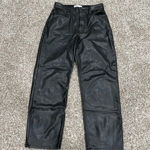 Abercrombie Black Faux Leather Pants Size 6